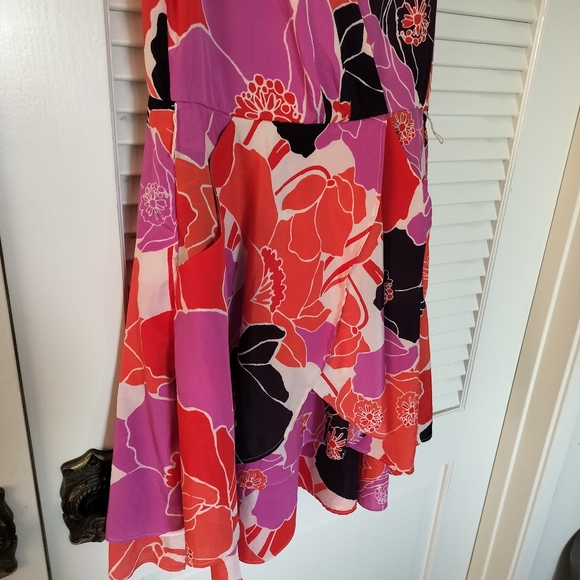 Banana Republic Vneck Sleeveless Floral Dress  Layered Size 0 - Picture 6 of 13